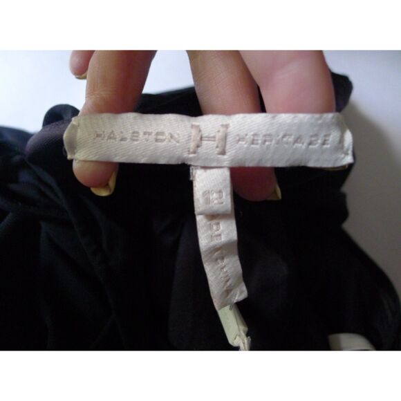 Halston Heritage Sheer Panel High Neck Gown - Black 12 - Picture 9 of 13